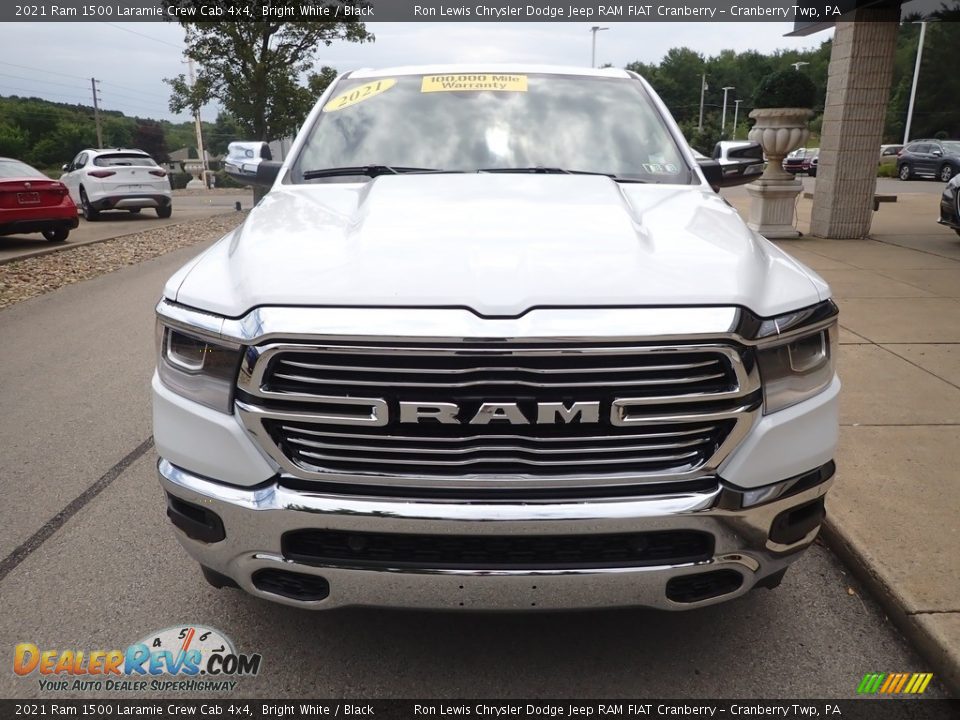 2021 Ram 1500 Laramie Crew Cab 4x4 Bright White / Black Photo #3