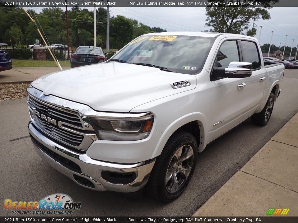 2021 Ram 1500 Laramie Crew Cab 4x4 Bright White / Black Photo #4