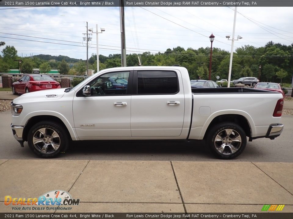 2021 Ram 1500 Laramie Crew Cab 4x4 Bright White / Black Photo #5