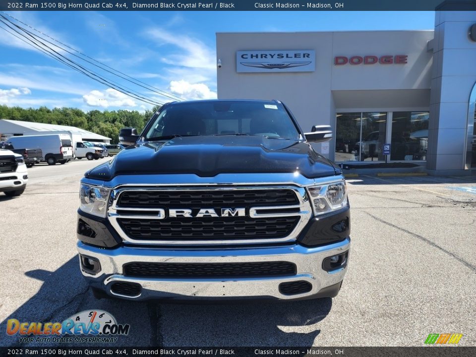2022 Ram 1500 Big Horn Quad Cab 4x4 Diamond Black Crystal Pearl / Black Photo #7