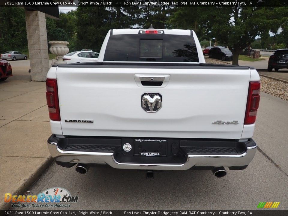 2021 Ram 1500 Laramie Crew Cab 4x4 Bright White / Black Photo #7