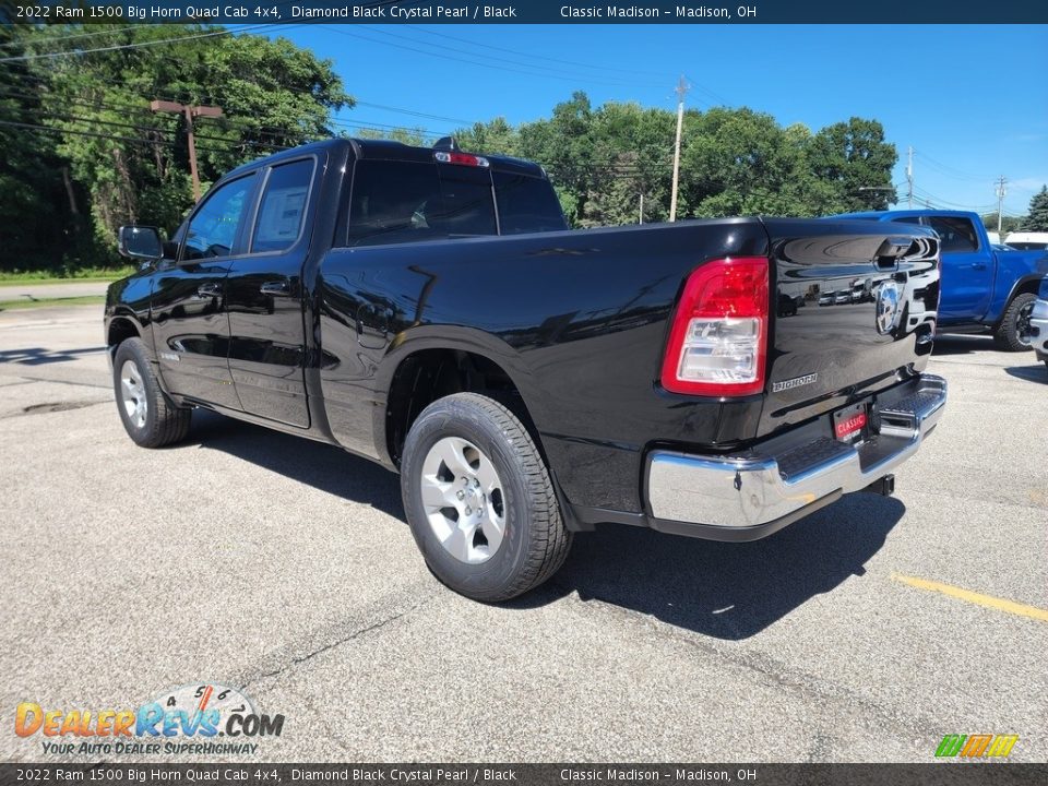 2022 Ram 1500 Big Horn Quad Cab 4x4 Diamond Black Crystal Pearl / Black Photo #9