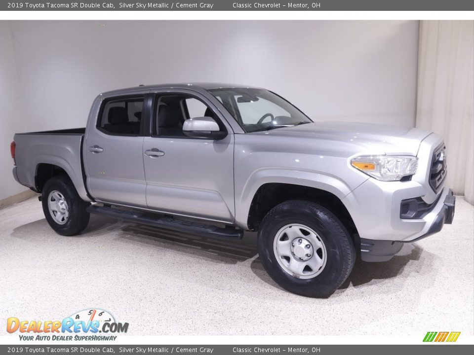 2019 Toyota Tacoma SR Double Cab Silver Sky Metallic / Cement Gray Photo #1