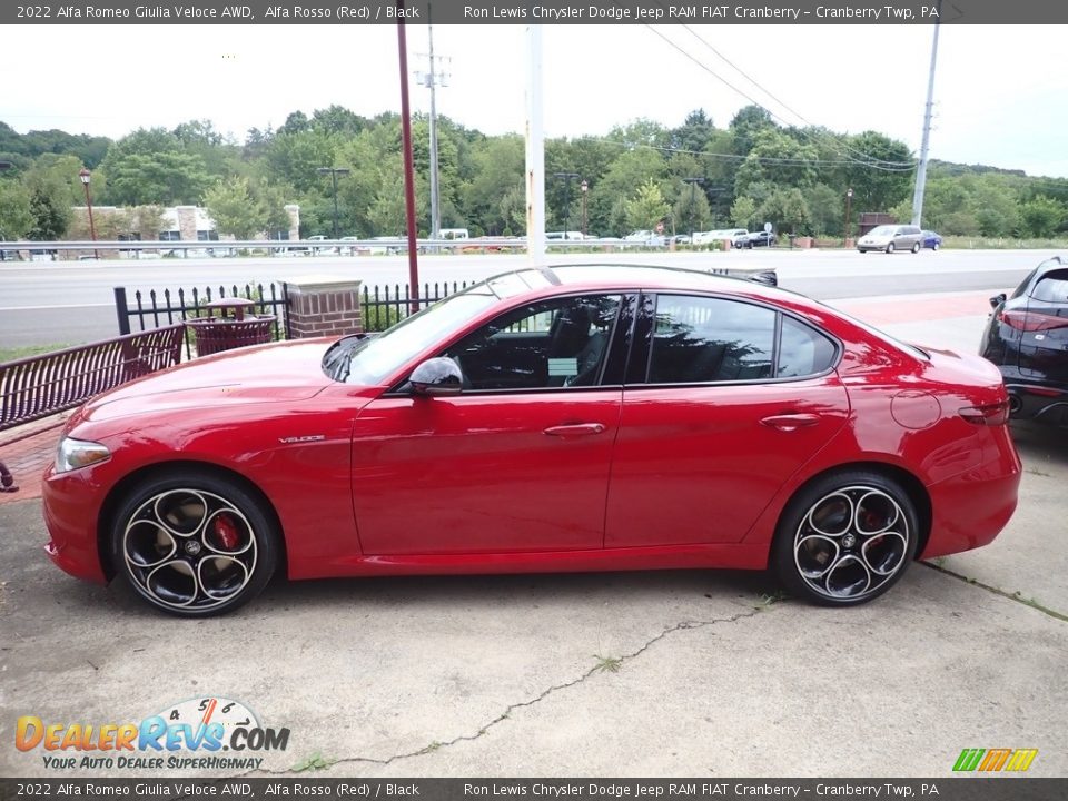 2022 Alfa Romeo Giulia Veloce AWD Alfa Rosso (Red) / Black Photo #2