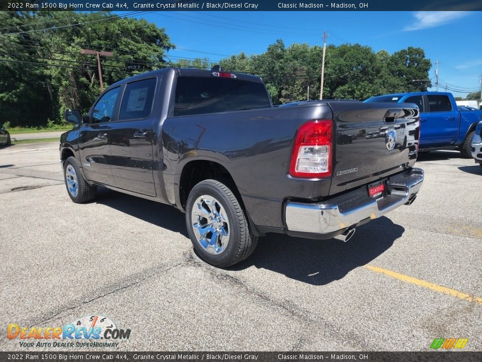 2022 Ram 1500 Big Horn Crew Cab 4x4 Granite Crystal Metallic / Black/Diesel Gray Photo #9