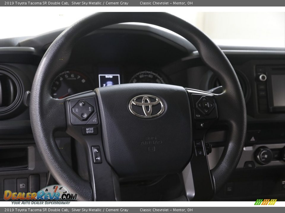 2019 Toyota Tacoma SR Double Cab Silver Sky Metallic / Cement Gray Photo #7