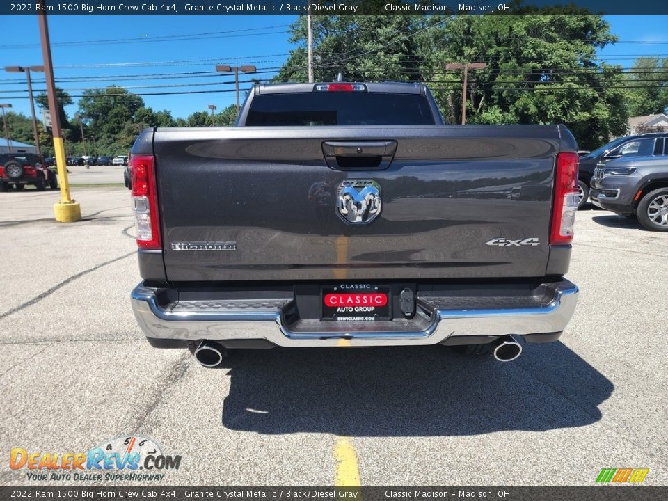 2022 Ram 1500 Big Horn Crew Cab 4x4 Granite Crystal Metallic / Black/Diesel Gray Photo #10
