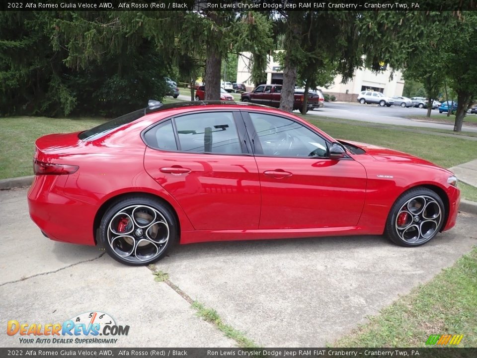 2022 Alfa Romeo Giulia Veloce AWD Alfa Rosso (Red) / Black Photo #6