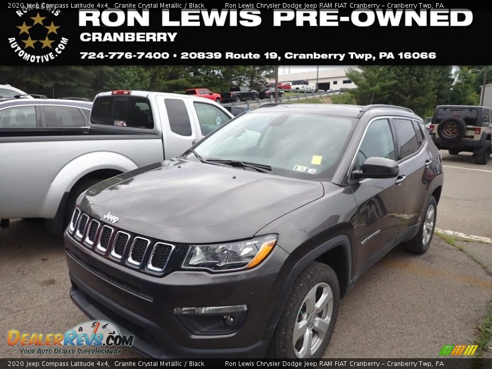 2020 Jeep Compass Latitude 4x4 Granite Crystal Metallic / Black Photo #1