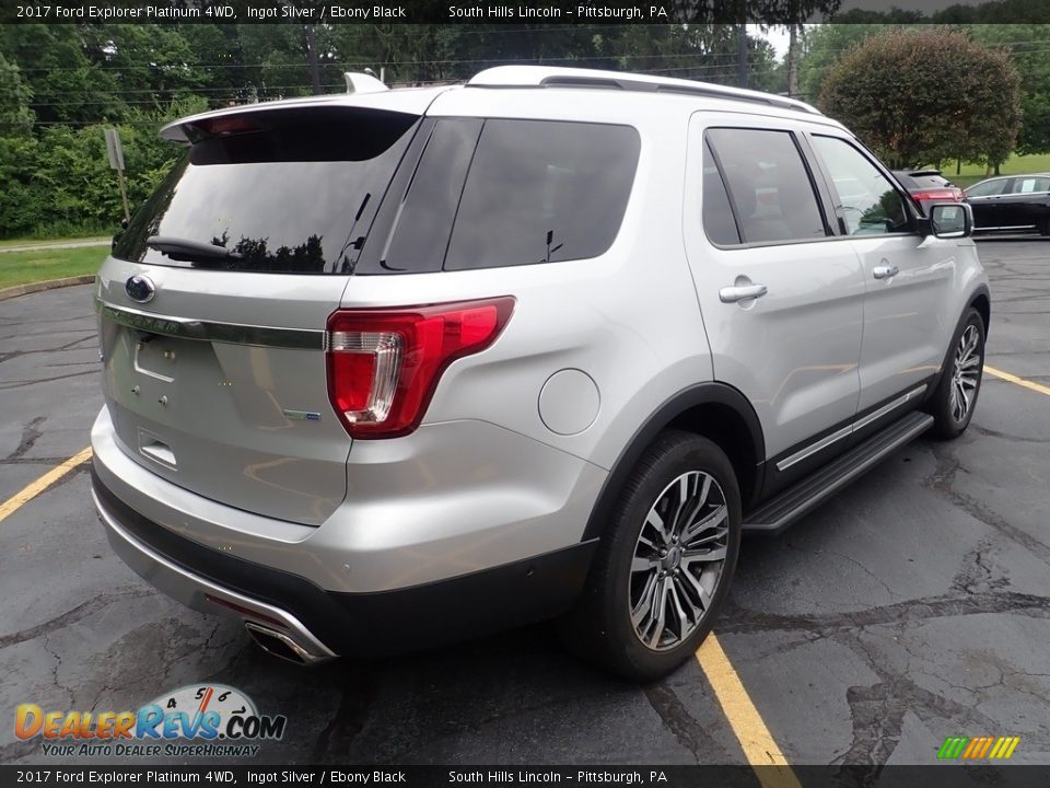 2017 Ford Explorer Platinum 4WD Ingot Silver / Ebony Black Photo #2