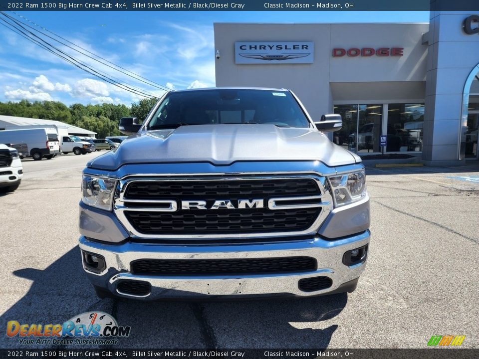 2022 Ram 1500 Big Horn Crew Cab 4x4 Billet Silver Metallic / Black/Diesel Gray Photo #7
