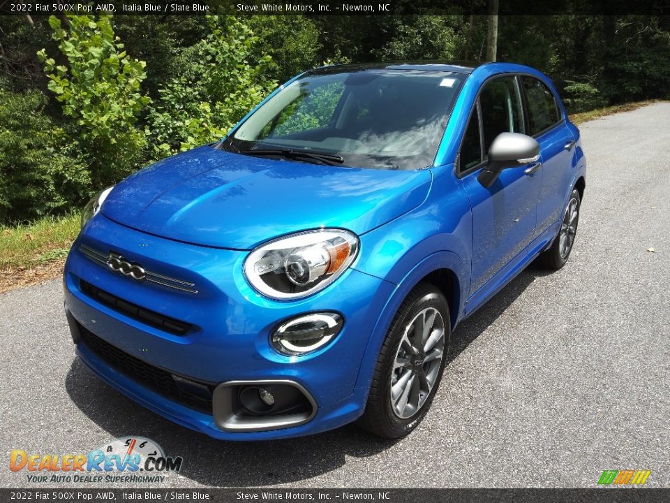 2022 Fiat 500X Pop AWD Italia Blue / Slate Blue Photo #2