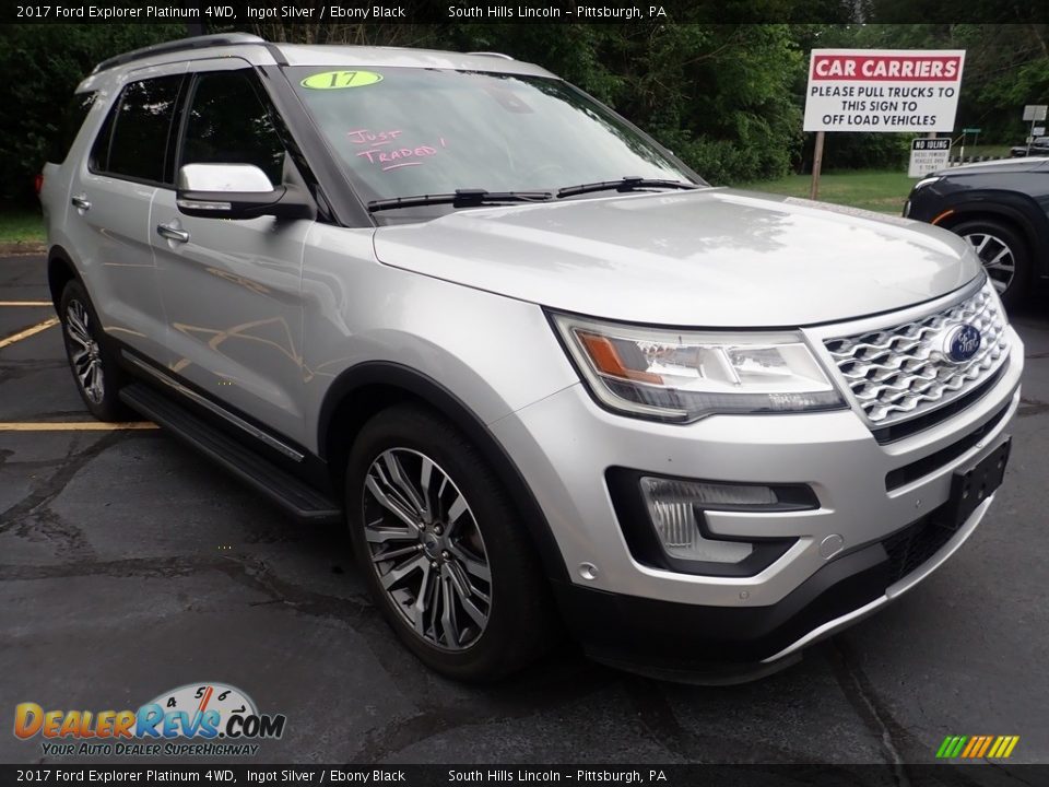 2017 Ford Explorer Platinum 4WD Ingot Silver / Ebony Black Photo #4