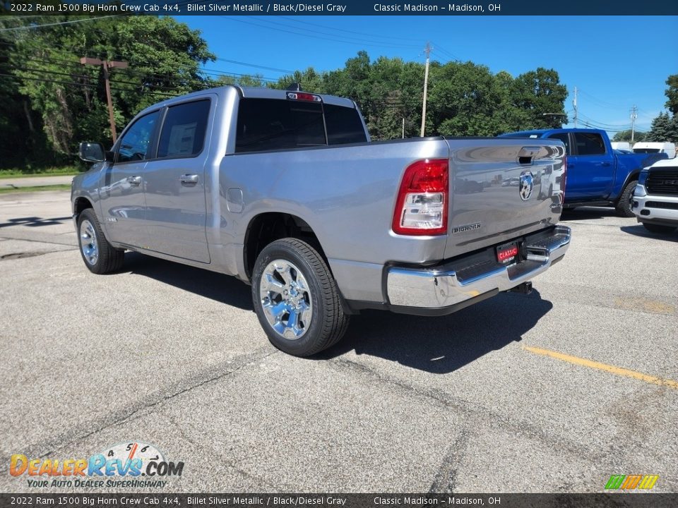 2022 Ram 1500 Big Horn Crew Cab 4x4 Billet Silver Metallic / Black/Diesel Gray Photo #9