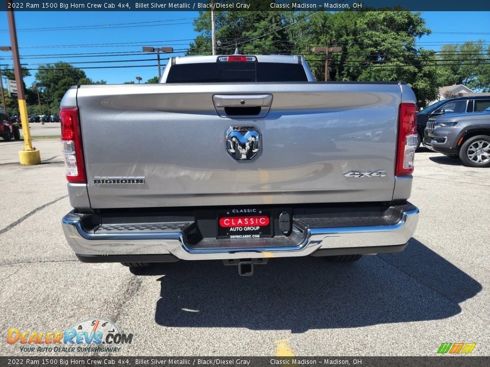 2022 Ram 1500 Big Horn Crew Cab 4x4 Billet Silver Metallic / Black/Diesel Gray Photo #10
