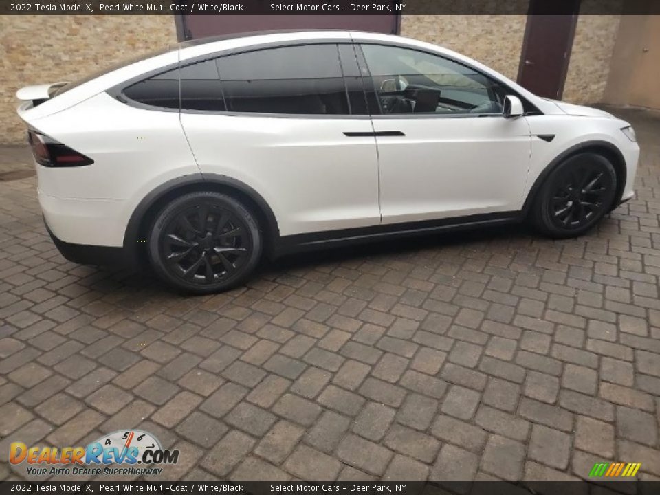 2022 Tesla Model X Pearl White Multi-Coat / White/Black Photo #4
