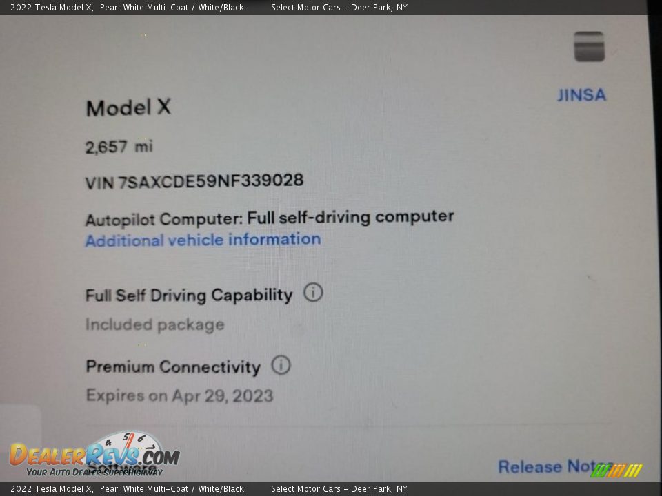 Dealer Info of 2022 Tesla Model X  Photo #9