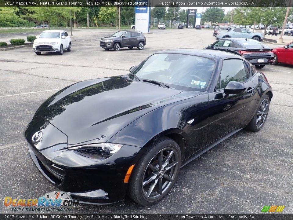 2017 Mazda MX-5 Miata RF Grand Touring Jet Black Mica / Black/Red Stitching Photo #1