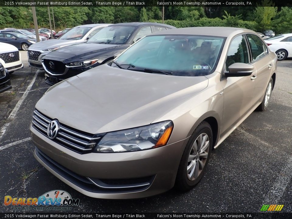 2015 Volkswagen Passat Wolfsburg Edition Sedan Titanium Beige / Titan Black Photo #1