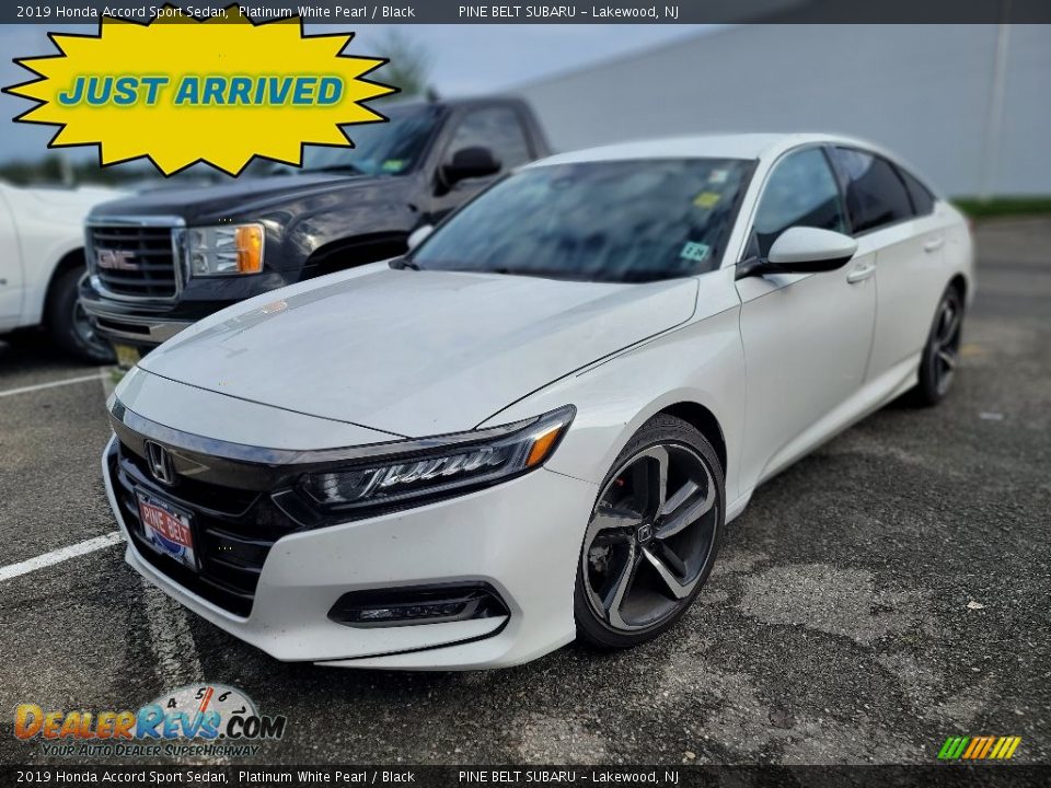 2019 Honda Accord Sport Sedan Platinum White Pearl / Black Photo #1