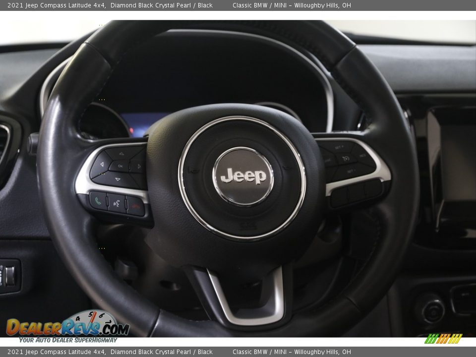 2021 Jeep Compass Latitude 4x4 Diamond Black Crystal Pearl / Black Photo #7