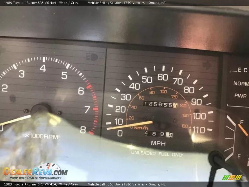 1989 Toyota 4Runner SR5 V6 4x4 Gauges Photo #4