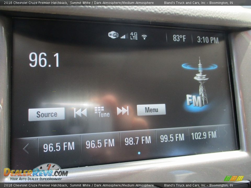 Audio System of 2018 Chevrolet Cruze Premier Hatchback Photo #19