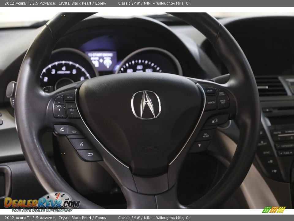 2012 Acura TL 3.5 Advance Crystal Black Pearl / Ebony Photo #7