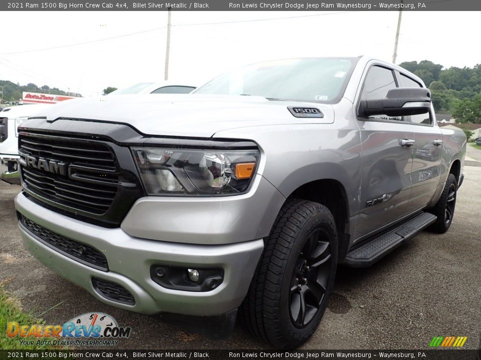 2021 Ram 1500 Big Horn Crew Cab 4x4 Billet Silver Metallic / Black Photo #1