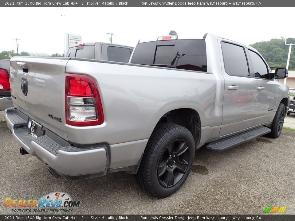 2021 Ram 1500 Big Horn Crew Cab 4x4 Billet Silver Metallic / Black Photo #3