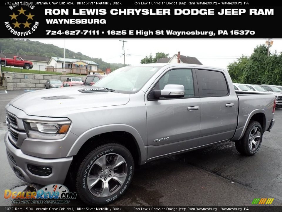 2022 Ram 1500 Laramie Crew Cab 4x4 Billet Silver Metallic / Black Photo #1