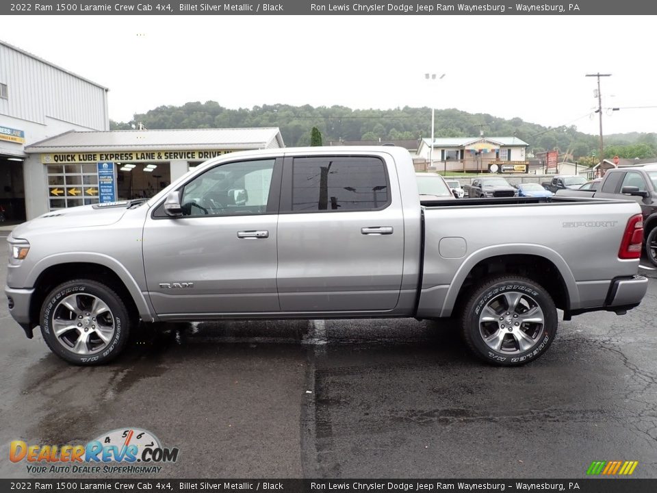 2022 Ram 1500 Laramie Crew Cab 4x4 Billet Silver Metallic / Black Photo #2