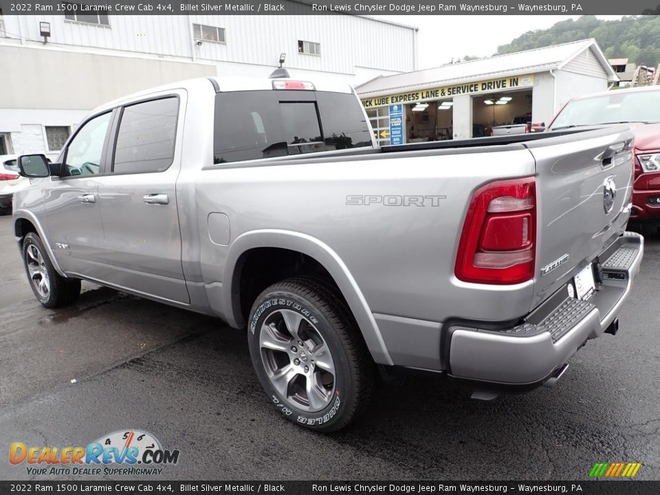 2022 Ram 1500 Laramie Crew Cab 4x4 Billet Silver Metallic / Black Photo #3