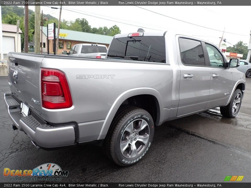 2022 Ram 1500 Laramie Crew Cab 4x4 Billet Silver Metallic / Black Photo #5