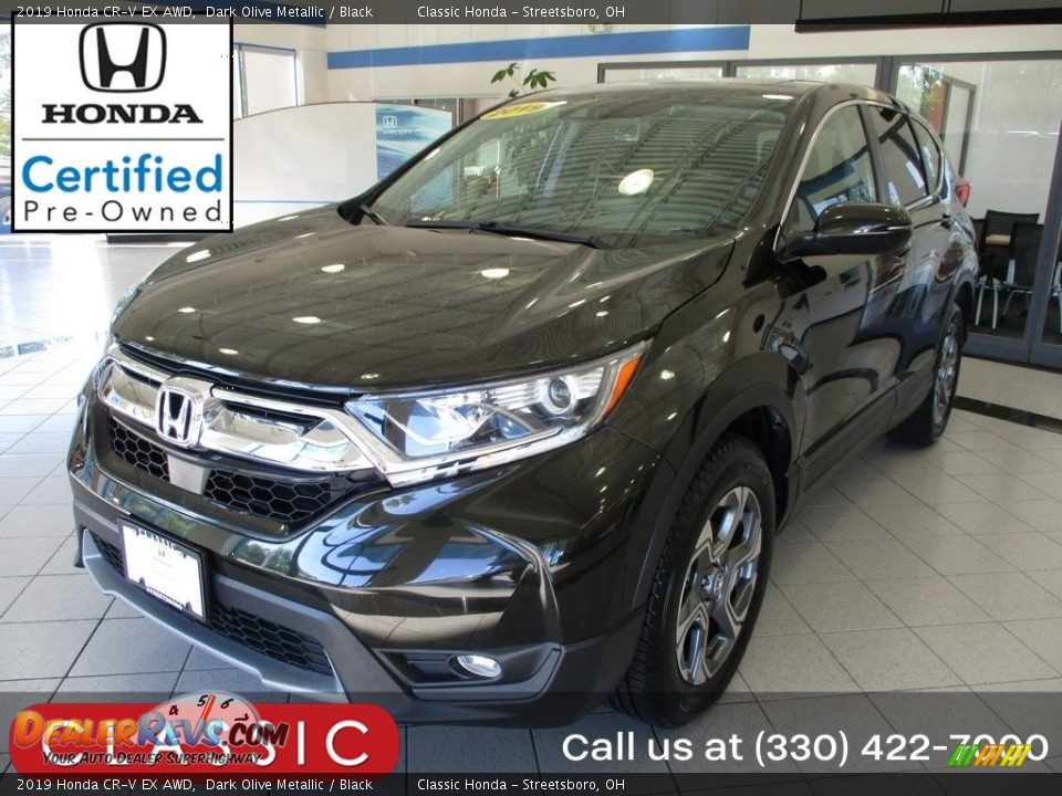 2019 Honda CR-V EX AWD Dark Olive Metallic / Black Photo #1