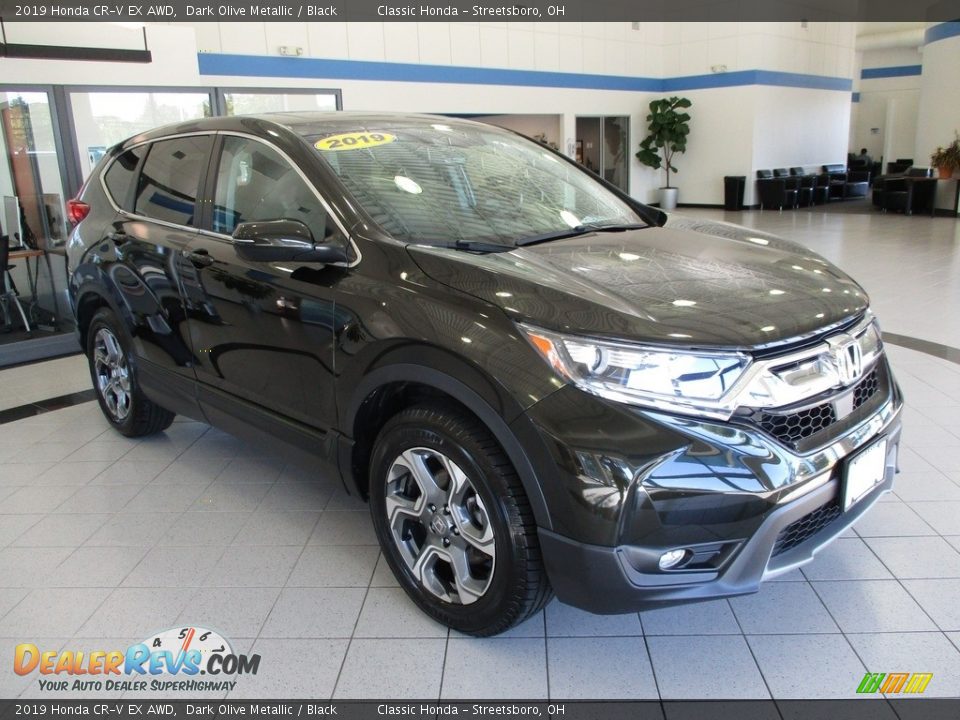 2019 Honda CR-V EX AWD Dark Olive Metallic / Black Photo #3