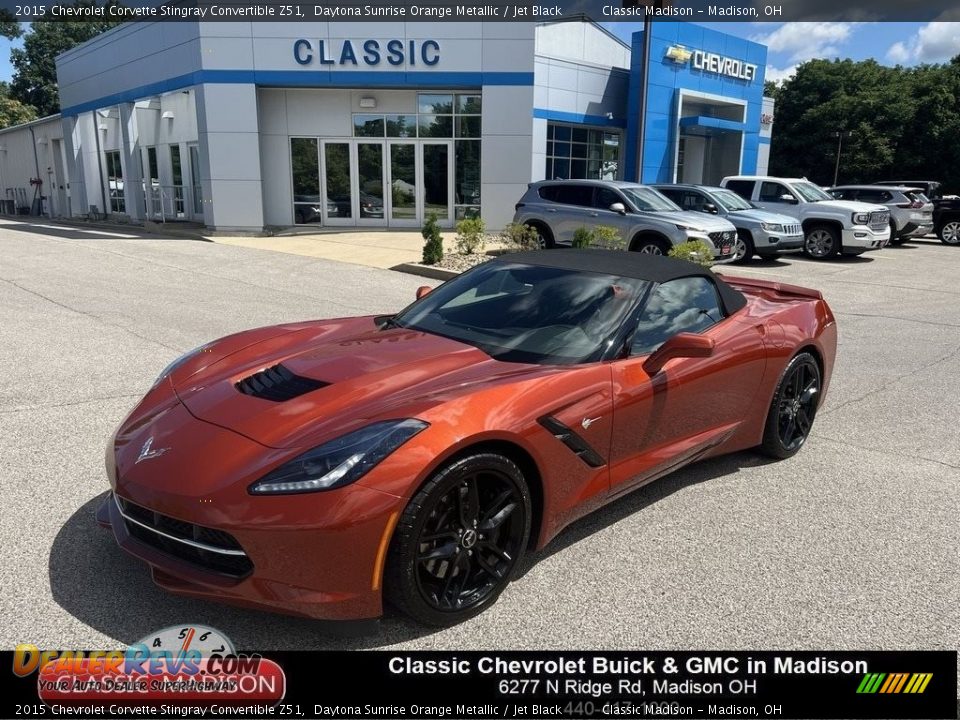 2015 Chevrolet Corvette Stingray Convertible Z51 Daytona Sunrise Orange Metallic / Jet Black Photo #1