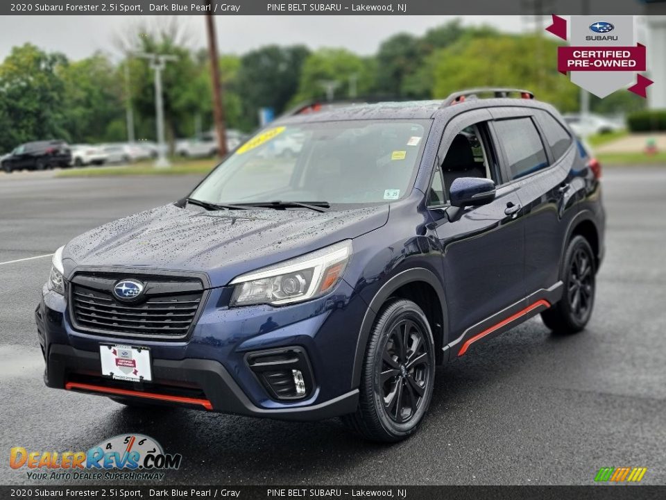 2020 Subaru Forester 2.5i Sport Dark Blue Pearl / Gray Photo #1