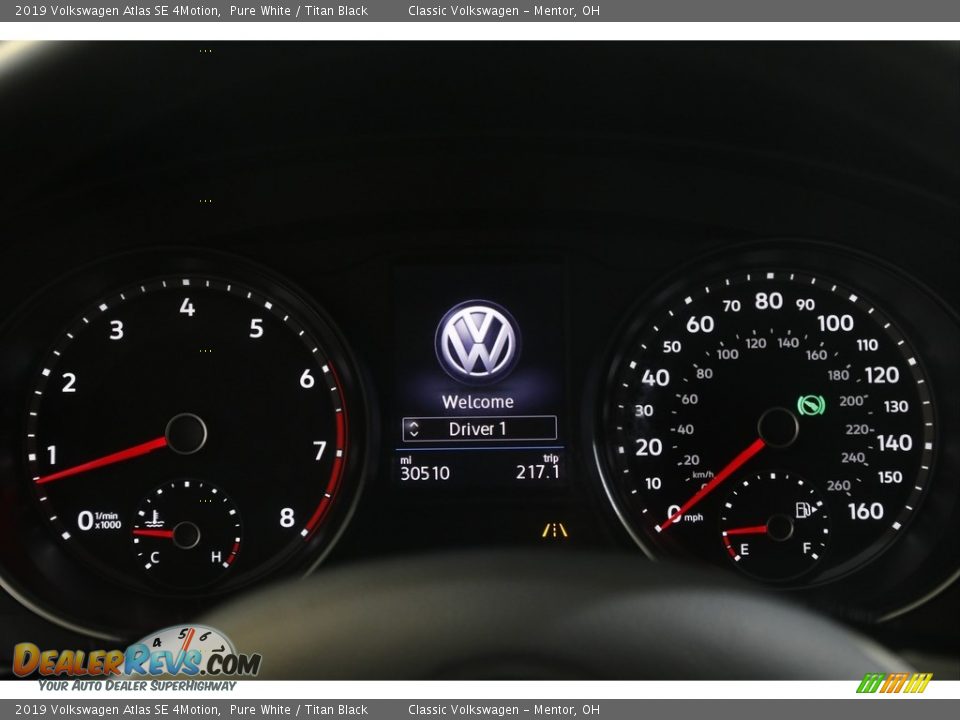 2019 Volkswagen Atlas SE 4Motion Pure White / Titan Black Photo #8