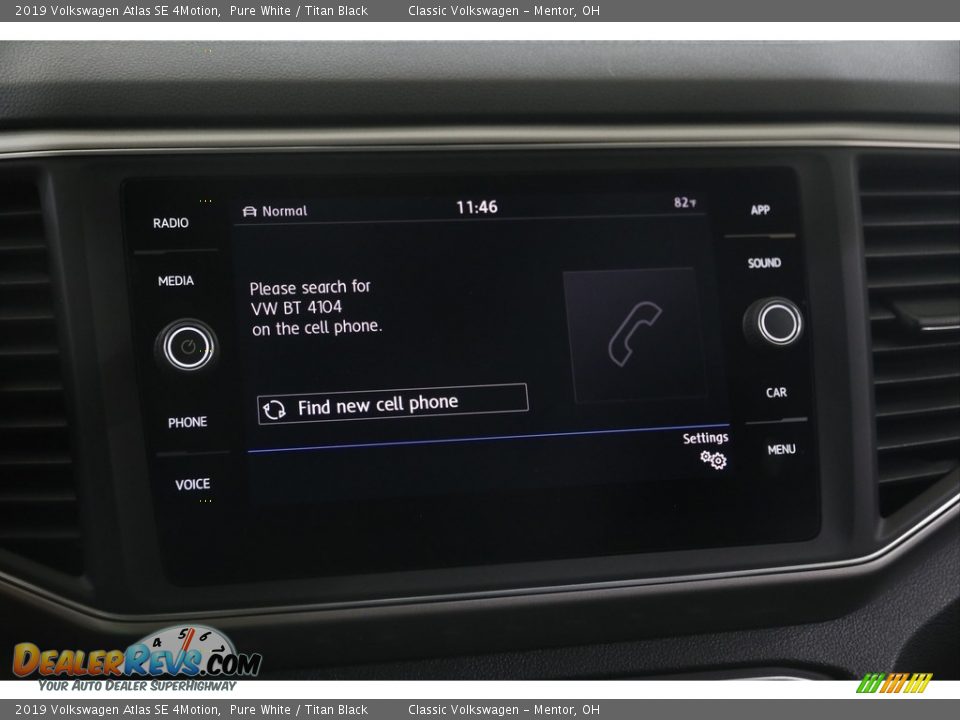 2019 Volkswagen Atlas SE 4Motion Pure White / Titan Black Photo #11