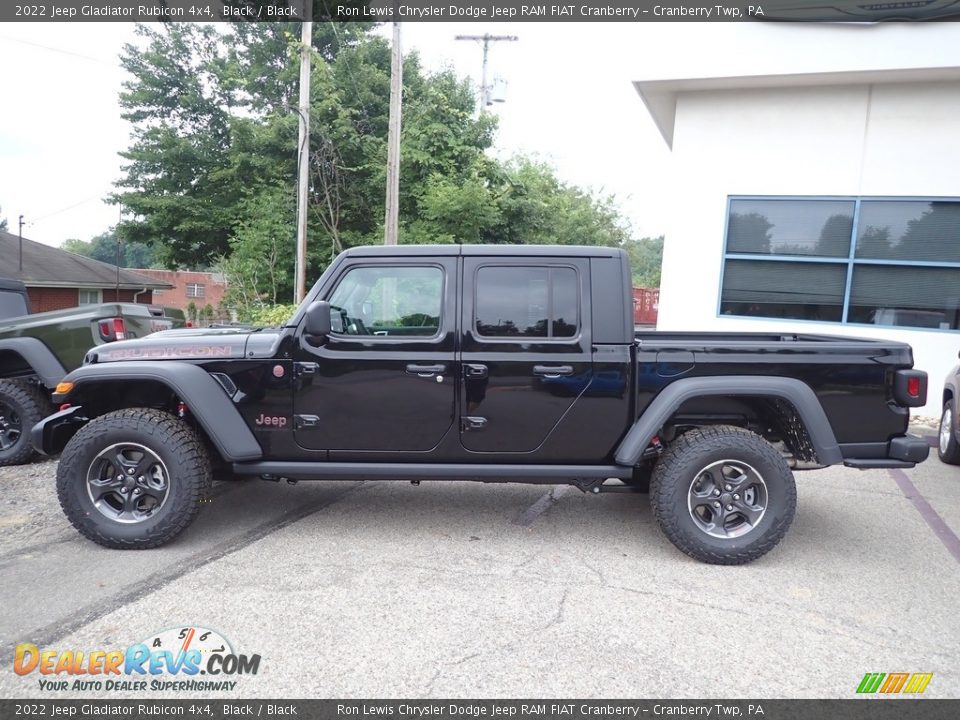 2022 Jeep Gladiator Rubicon 4x4 Black / Black Photo #2