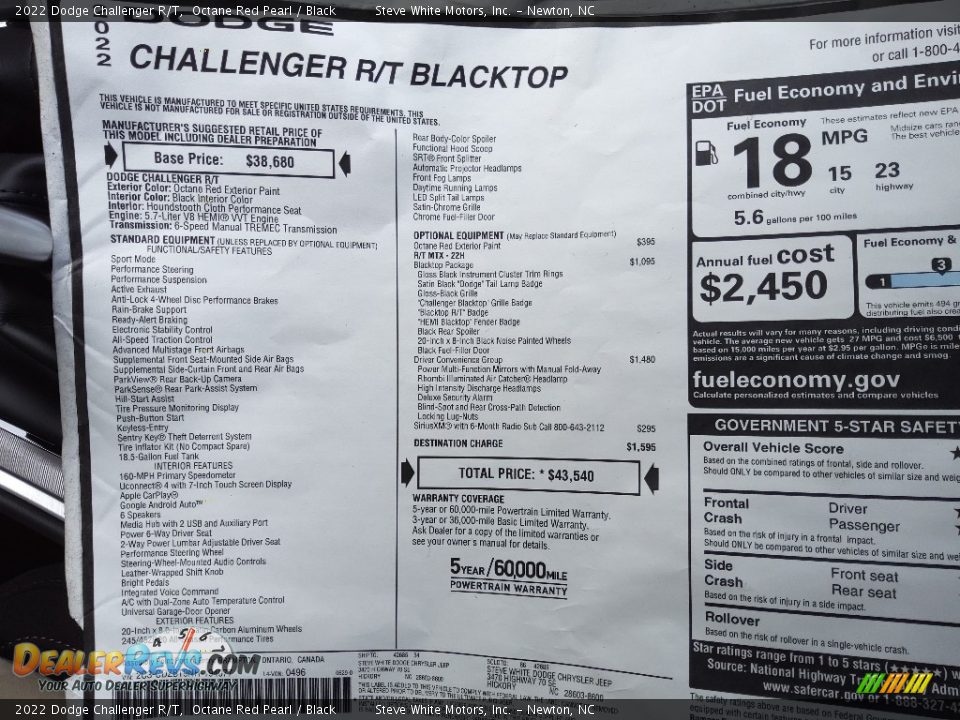 2022 Dodge Challenger R/T Octane Red Pearl / Black Photo #25