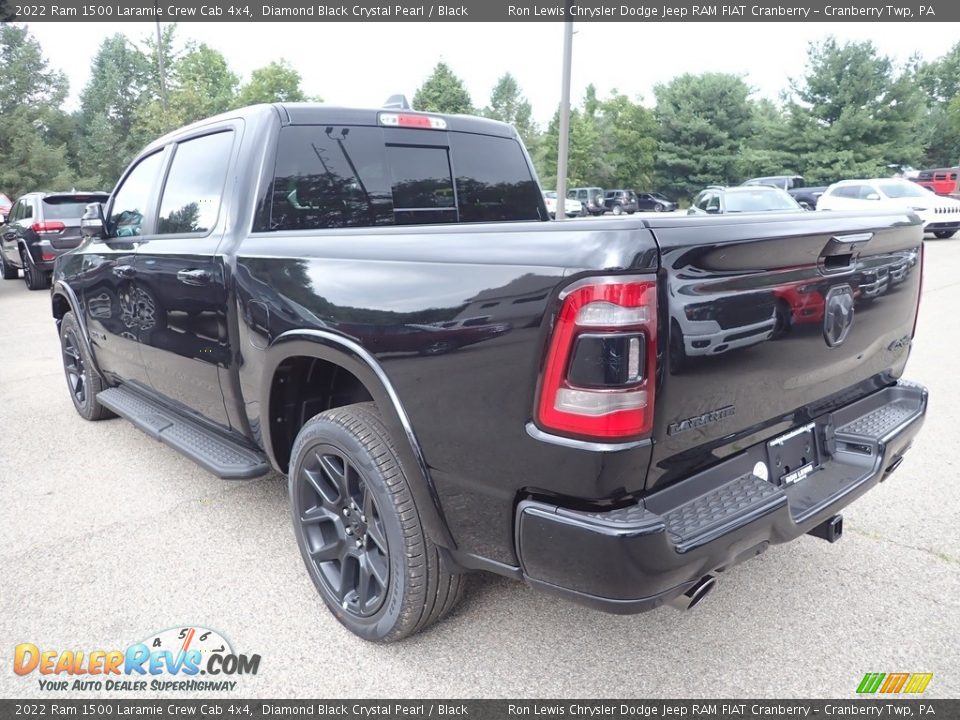 2022 Ram 1500 Laramie Crew Cab 4x4 Diamond Black Crystal Pearl / Black Photo #3