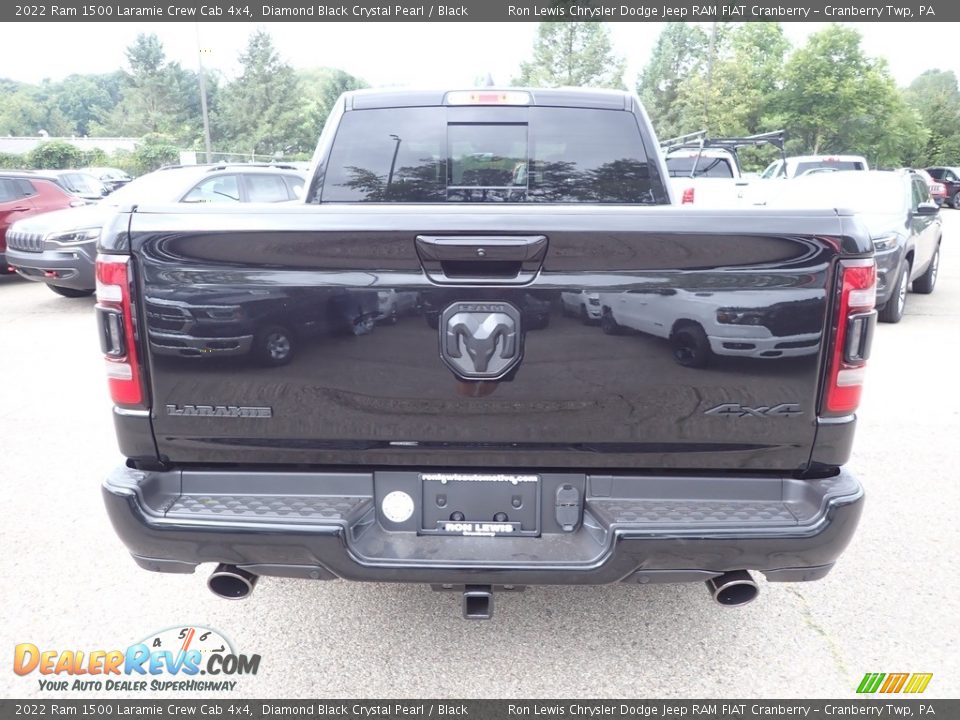 2022 Ram 1500 Laramie Crew Cab 4x4 Diamond Black Crystal Pearl / Black Photo #4