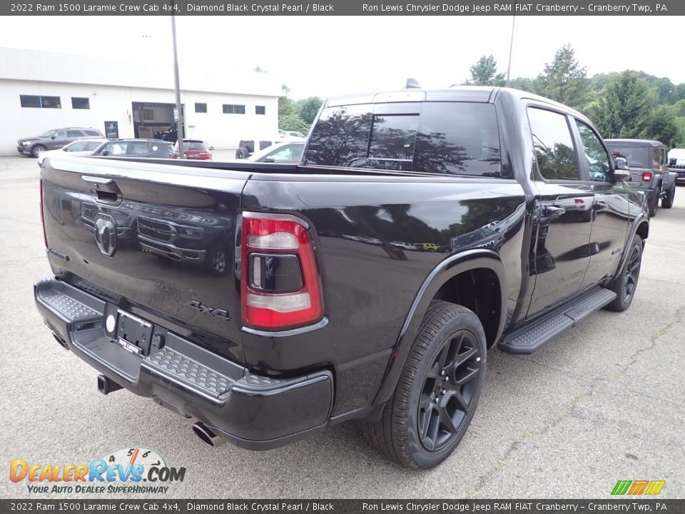 2022 Ram 1500 Laramie Crew Cab 4x4 Diamond Black Crystal Pearl / Black Photo #5