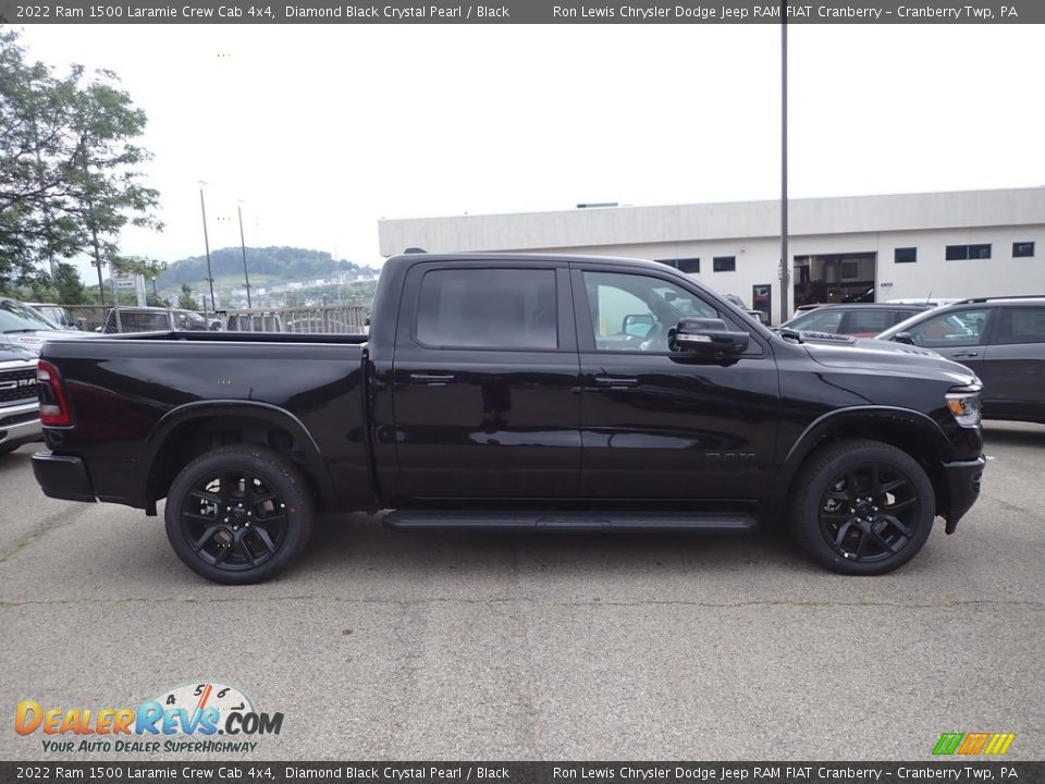 2022 Ram 1500 Laramie Crew Cab 4x4 Diamond Black Crystal Pearl / Black Photo #6