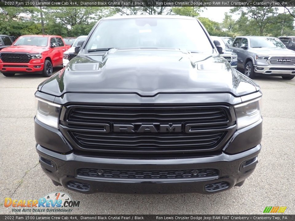 2022 Ram 1500 Laramie Crew Cab 4x4 Diamond Black Crystal Pearl / Black Photo #8