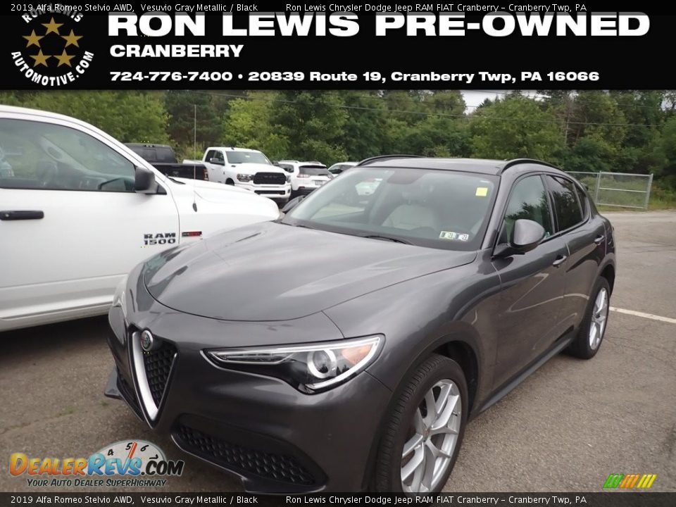 2019 Alfa Romeo Stelvio AWD Vesuvio Gray Metallic / Black Photo #1