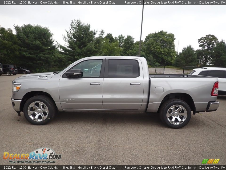 2022 Ram 1500 Big Horn Crew Cab 4x4 Billet Silver Metallic / Black/Diesel Gray Photo #2