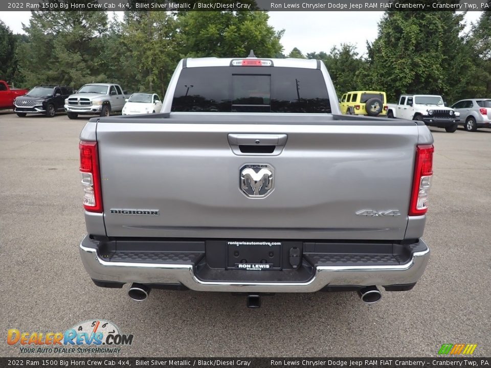 2022 Ram 1500 Big Horn Crew Cab 4x4 Billet Silver Metallic / Black/Diesel Gray Photo #4